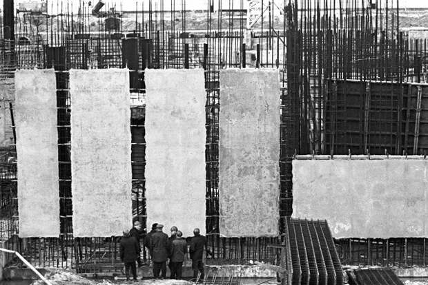 Строительство производственных корпусов на Курской АЭС, 1977