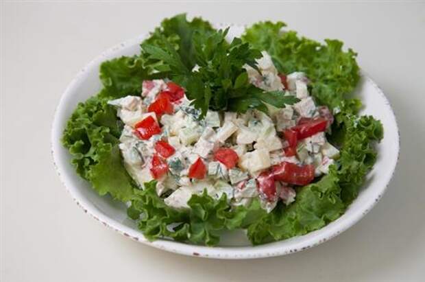 Салат по-гальски - пошаговый кулинарный фото-рецепт