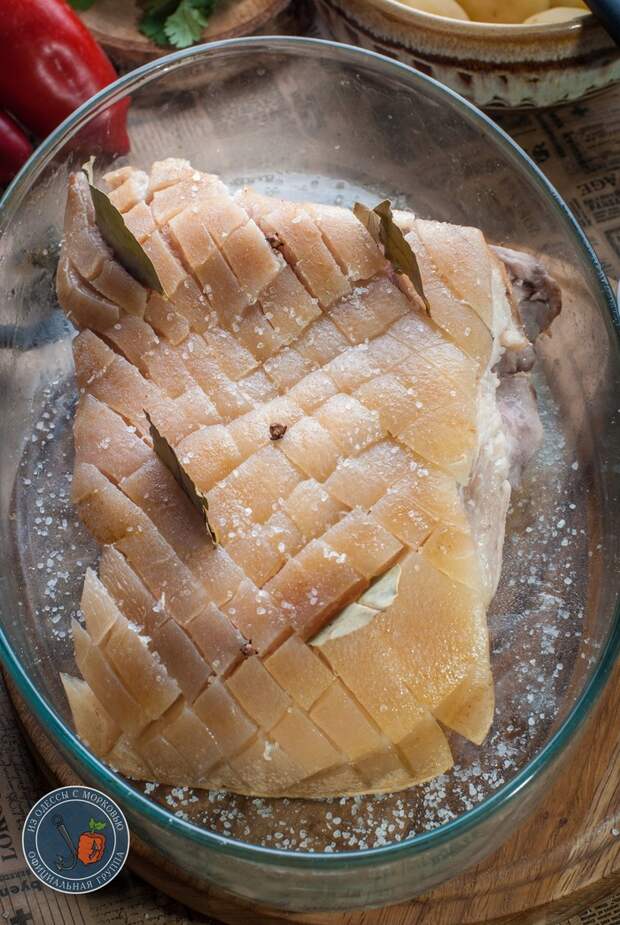 Запеченная свинина по-Датски Кулинария, Из Одессы с морковью, Рецепт, Еда, Фотография, Длиннопост