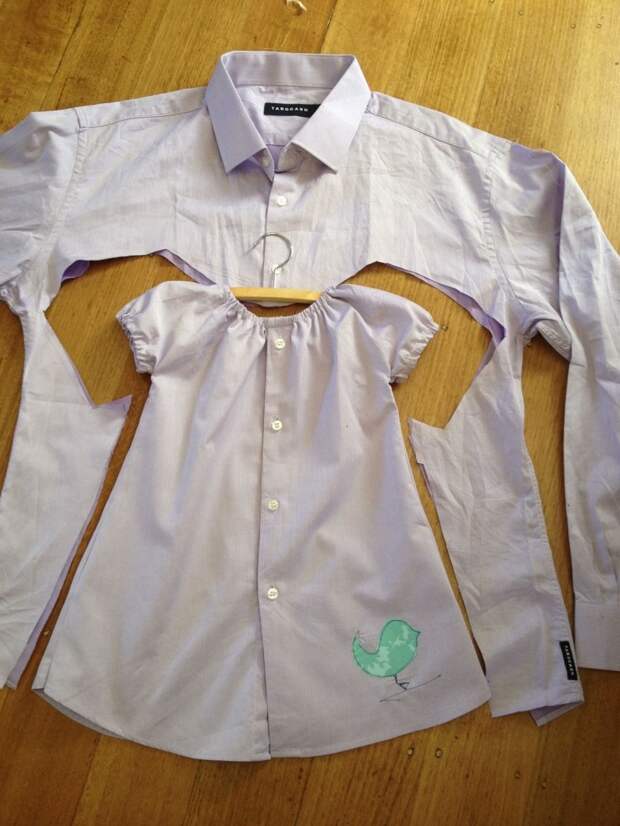 Детская кофта из папиной сорочки