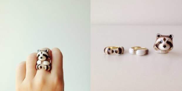 Бангкокский дизайнер создает кольца, которые в тандеме из 3 деталей превращаются в животных