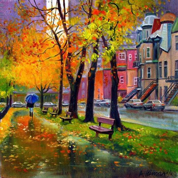 Канадский художник Andris Leimanis. Яркая осень.