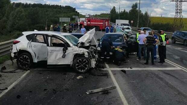 Место ДТП на автодороге Тула — Калуга — Михайлов — Рязань. 12 августа 2019 Место ДТП на автодороге Тула — Калуга — Михайлов — Рязань. 12 августа 2019