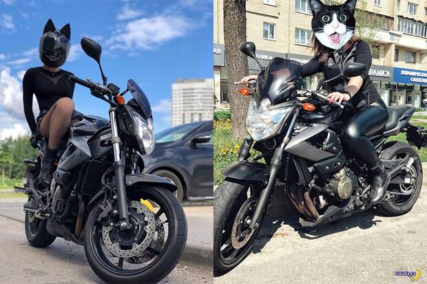 В Минске появилась Черная Пантера на мотоцикле!