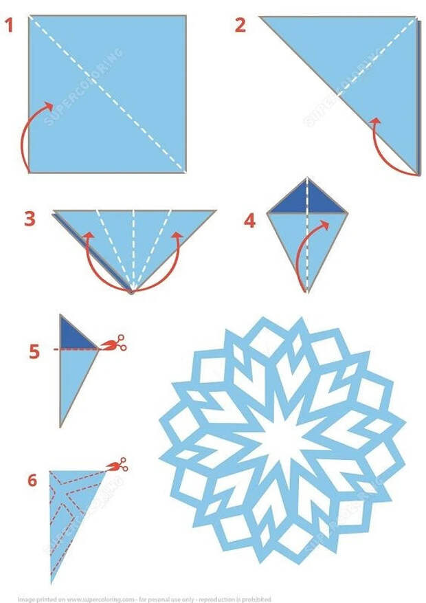 Как сделать снежинку из бумаги: 40 шаблонов разной сложности