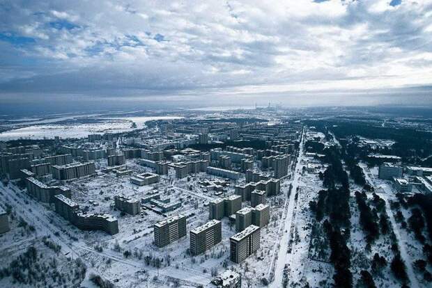 Заснеженная Припять, город-призрак, Украина. Ян Артюс-Бертран, земля, мир, фотография