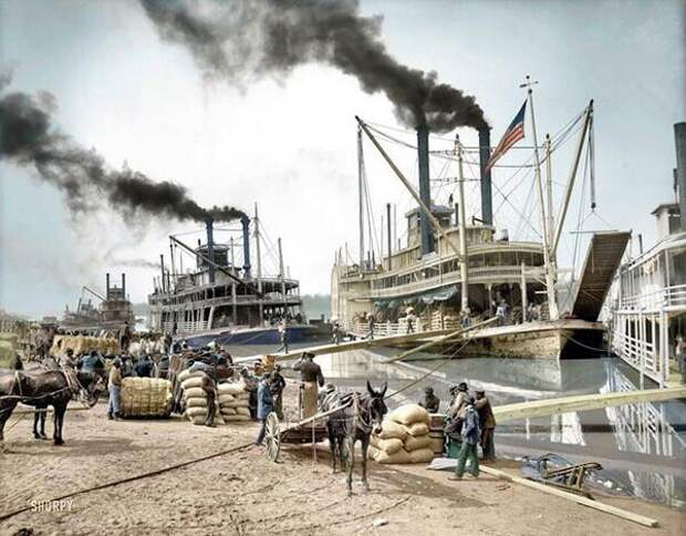 31. Пароходы на реке Миссисипи в 1907 году 31. Пароходы на реке Миссисипи в 1907 году