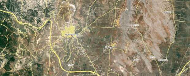 Карта боевых действий в провинции Идлиб