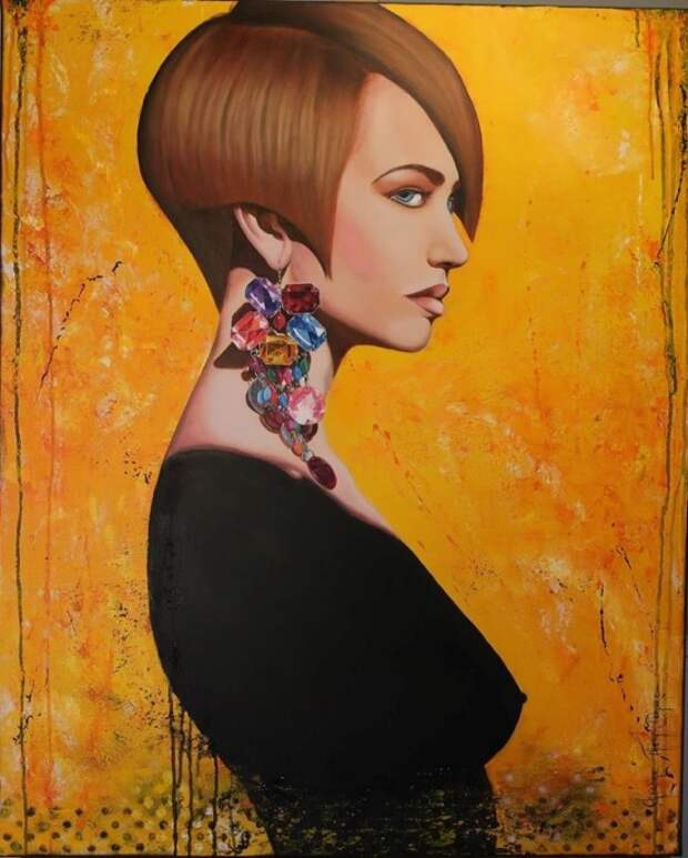 Девушка в чёрном. Автор: Christine Thery Demore.