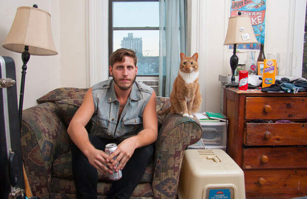 Мужчины и кошки кошка, мужчина, фотопроект
