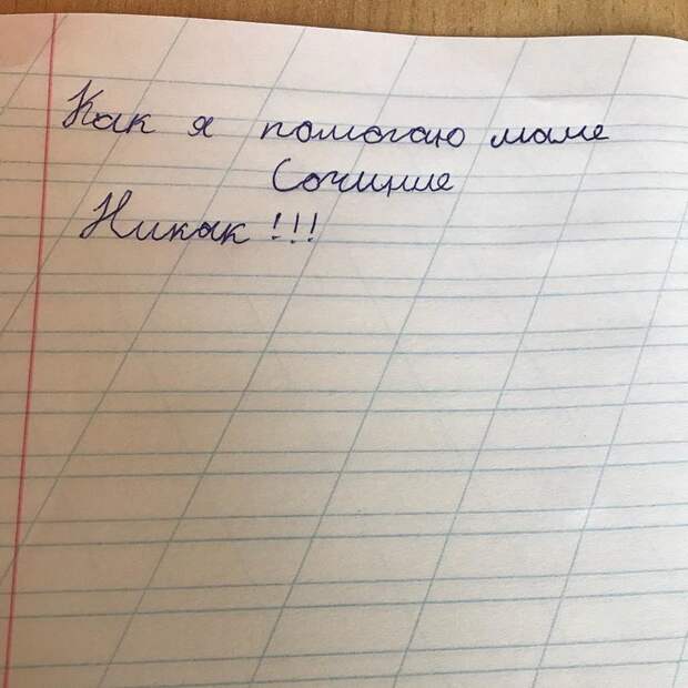 Остроумные сочинения и не менее остроумные выходки новоявленных школьников