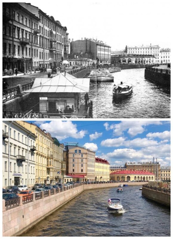 14 фото для сравнения старого и нового Петербурга