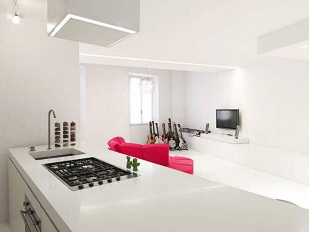 Minimalist Kitchen Design For Small Space 1024x768 Дизайн фасадов кухонных шкафов 60 фото