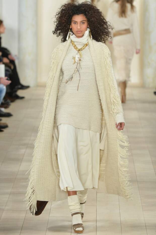 осень-зима 2015-2016, NYFW, knitwear, Неделя моды, вязана мода, вязаный кардиган с бахромой, длиненный свитер (фото 15)