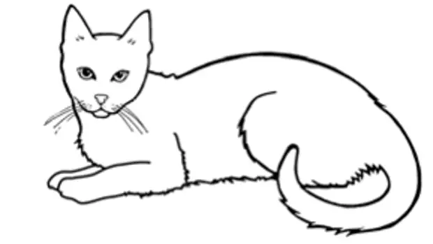 Как нарисовать кошку лежащую кошку