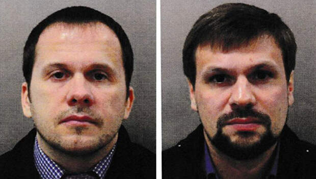 Подозреваемые в попытке убийства Сергея Скрипаля и его дочери Юлии в Солсбери Александр Петров и Руслан Боширов. Архивное фото