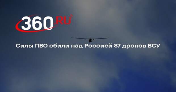 Силы ПВО сбили над Россией 87 дронов ВСУ