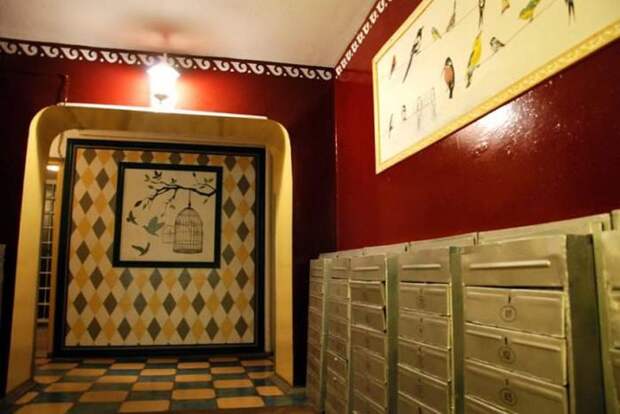 Красивые рисунки в подъезде Красивые рисунки в подъезде подъезд, рисунки, художник
