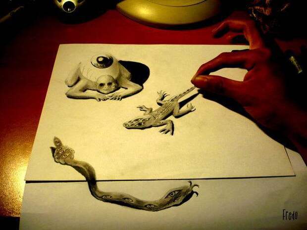 3D рисунки карандашом (13)