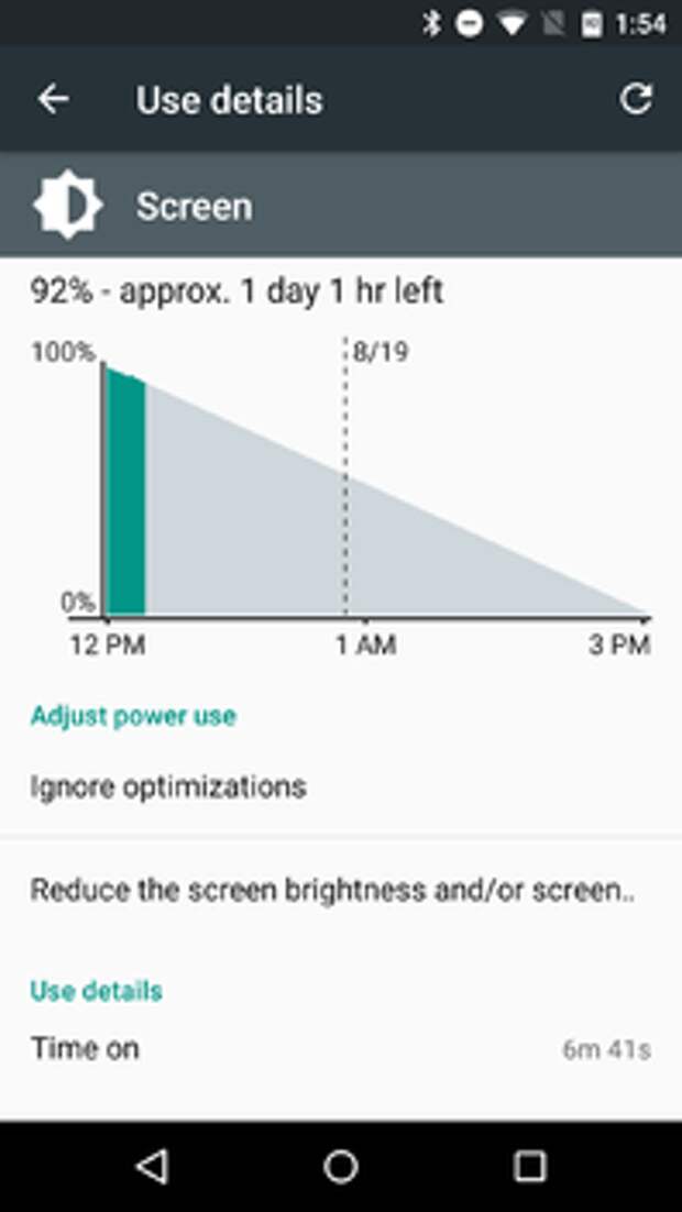 Общее потребление в Android M DP3