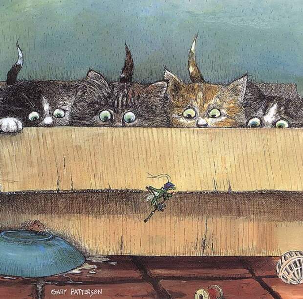 Коты-котики,теплые животики... Художник Гэри Паттерсон (Gary Patterson) (114 картинок)