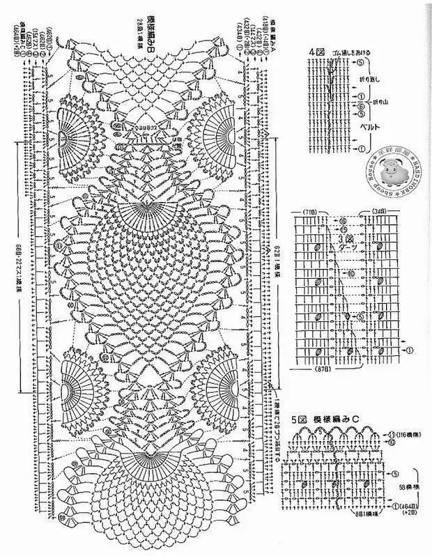 Ткань плюс крючок модели схемы для женщин