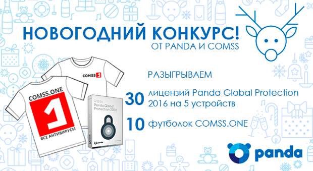 Новогодний конкурс: 30 лицензий Panda Global Protection 2016