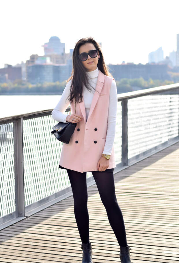 Pink Sleeveless Blazer 22