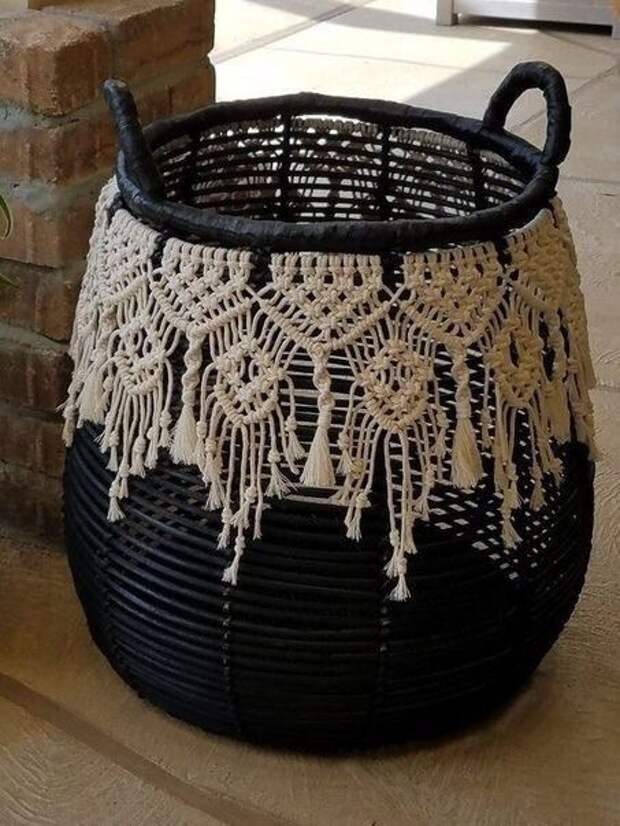 Корзины с макраме декором (трафик)