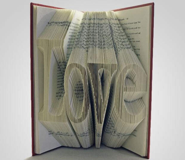 Книжное оригами любовь
