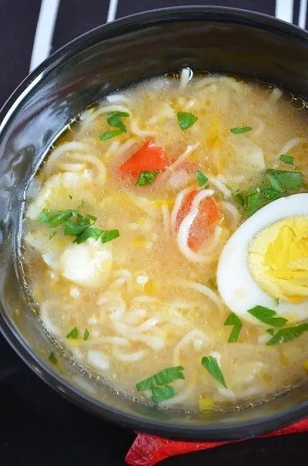 Рецепт суп с лапшой и курицей рецепт с фото
