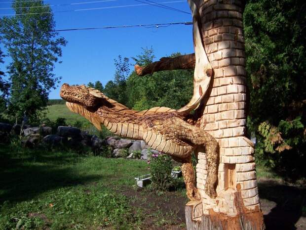4.  дерево, своими руками, скульптура, факты