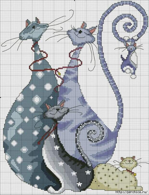 Scheme for embroidery * * Funny cats. Discussion on LiveInternet - Russian Service Online Diaries