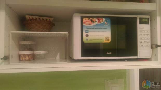 Система хранения на кухне фото, микроволновка в шкафу