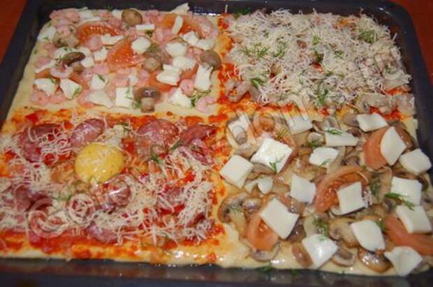 рецепт Пицца Квадро