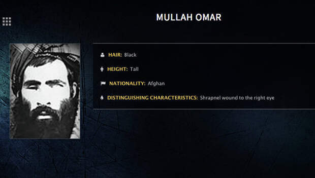 Плакат о розыске лидера группировки Талибана Муллы Омара, опубликованный ФБР США. Архивное фото