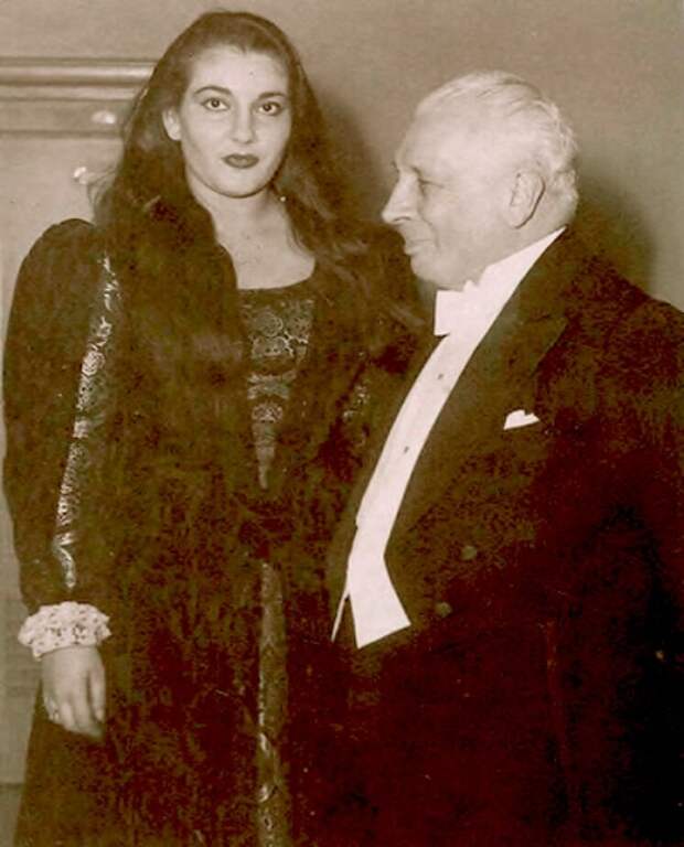 Мария Каллас и Туллио Серафин. 1949 год. Фото / Maria Callas & Serafin 1949. Photo