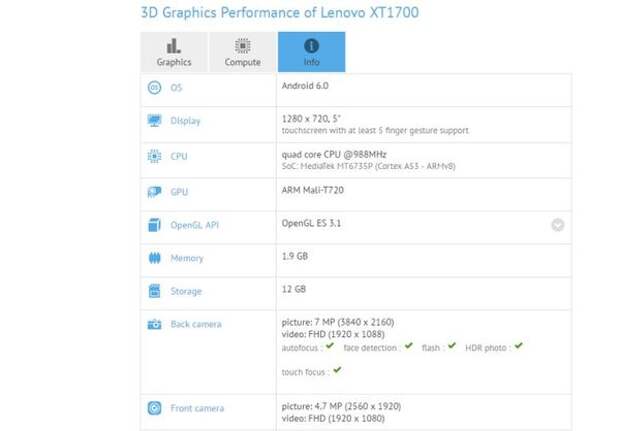 moto 3 e gen в GFXBench