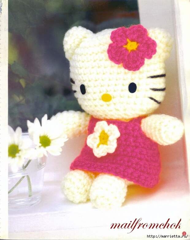 Hello Kitty! Вяжем японскую кошечку. Отличный журнал со схемами (4) (554x700, 241Kb)