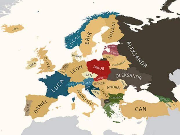 распространенные мужские имена