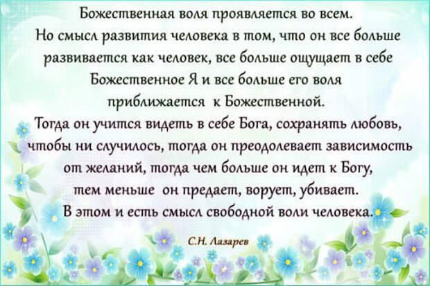 Творец управляет абсолютно всем, но у человека при этом есть свобода воли