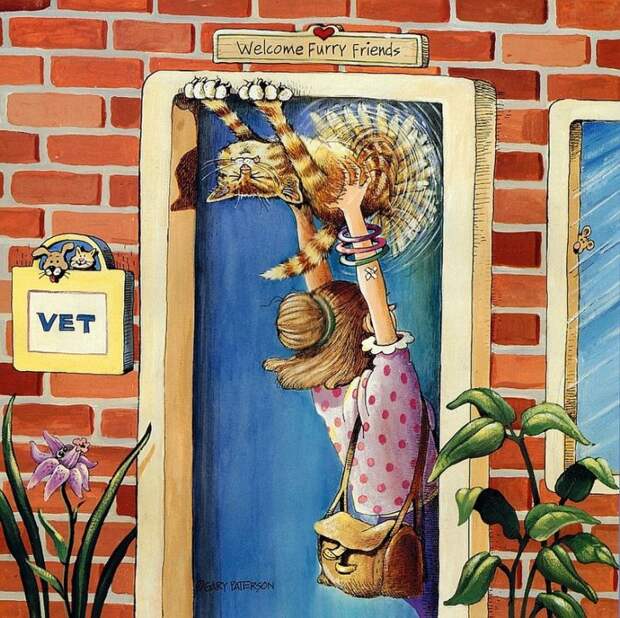 Коты-котики,теплые животики... Художник Гэри Паттерсон (Gary Patterson) (114 картинок)