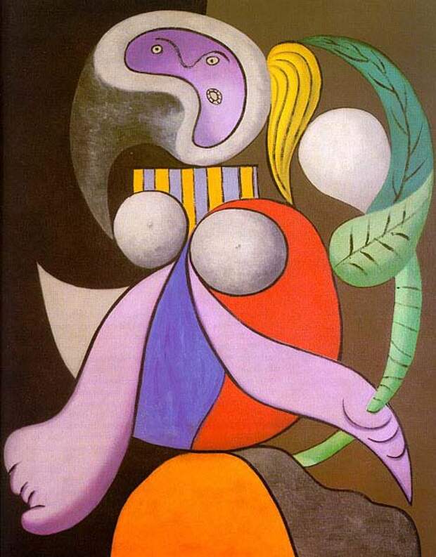 Пабло Пикассо. Женщина с цветком. 1932 год