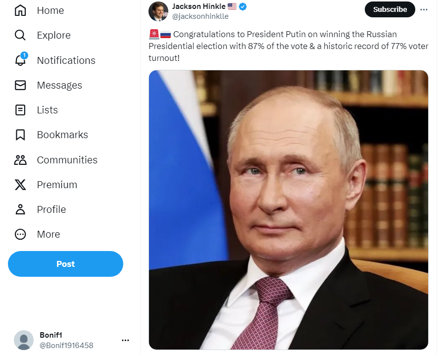 Мы решили посмотреть что пишут в западных соцсетях о Президентских выборах в России. Результат удивил.-3