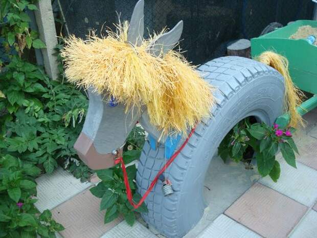 Пони из покрышек