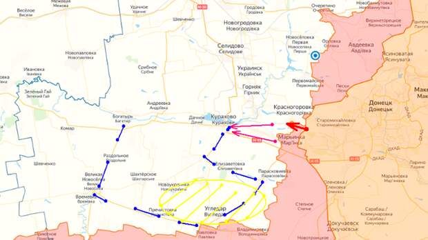 УДАРЫ, КОТОРЫЕ НАНОСЯТ НАШИ ВОЙСКА В РАЙОНЕ ОЧЕРЕТИНА. ИСТОЧНИК: LOSTARMOUR.INFO