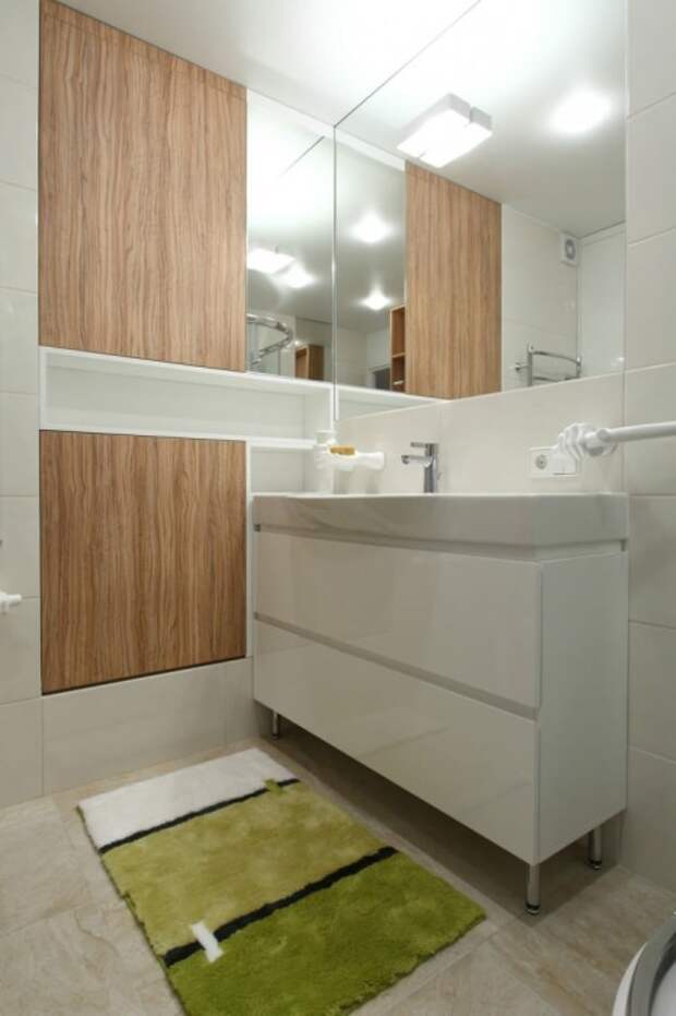 Минимализм в оформлении ванной комнаты помог создать идеальный интерьер. | Фото: interiorsmall.ru.