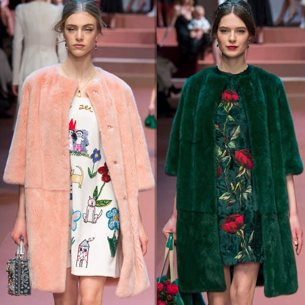 меховое пальто 2016 Dolce & Gabanna