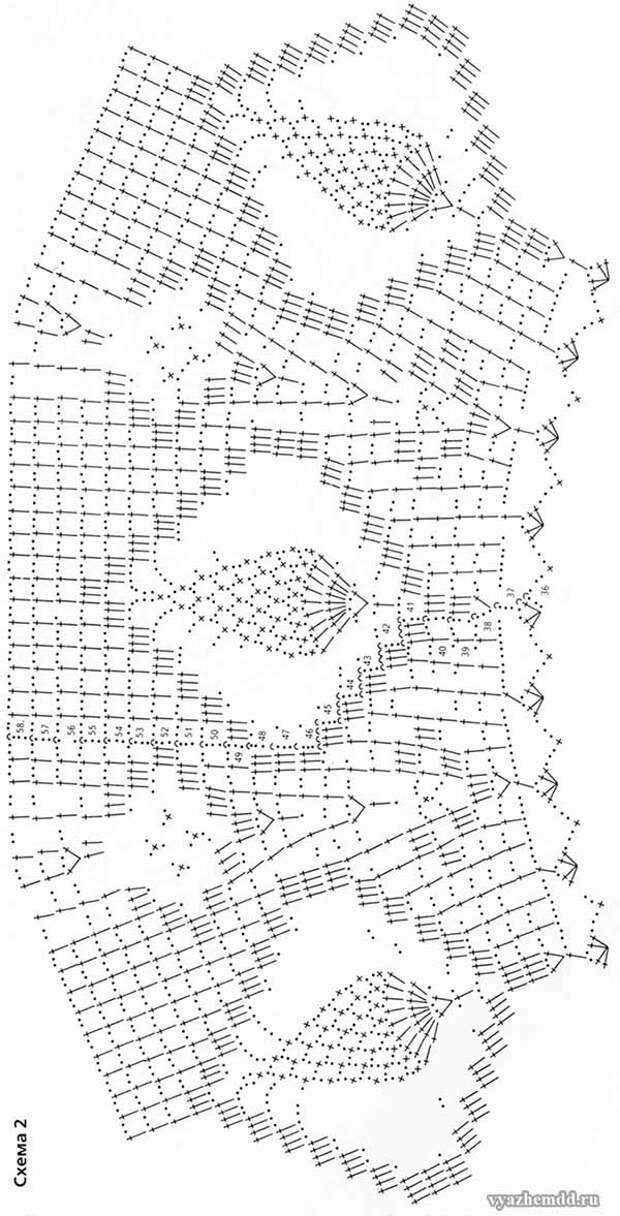 схема вязания скатерти 2