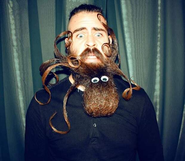 Mr. Incredibeard, скульптуры из бороды, Исайя Вэбб, Isaiah Webb